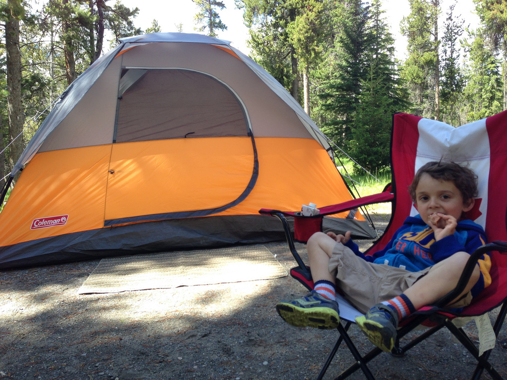 Camping at Tunnel Mountain Campground