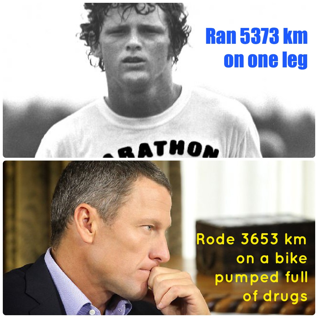 lance armstrong versus terry fox
